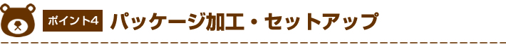 パッケージ加工・セットアップ